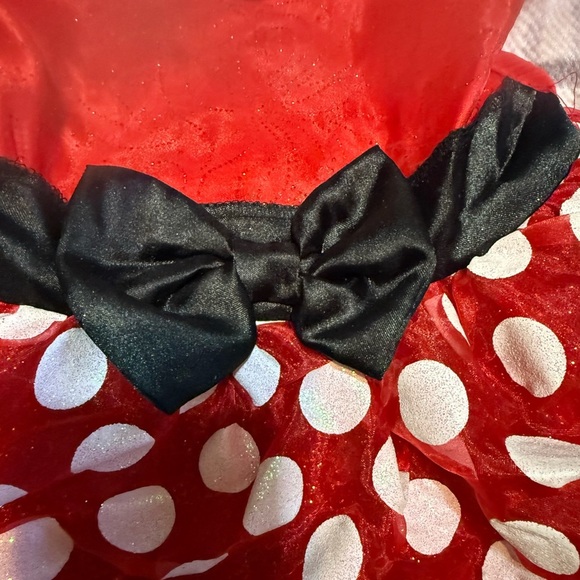 Red Polka Dot Minnie Mouse Toddler Costume (3T-4T) red, white & black - Picture 8 of 12